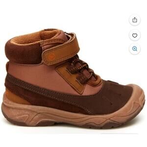 Stride Rite 360 Little Kid Nebraska Winter Boot Brown Sz 7